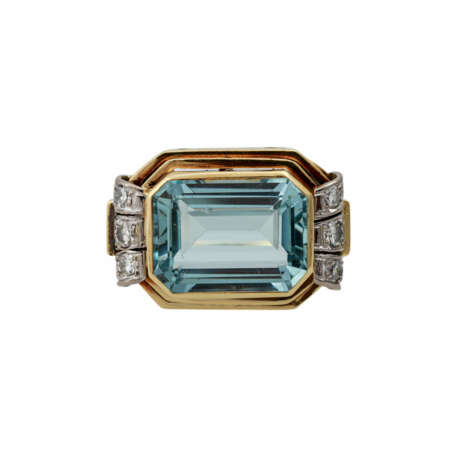 Ring mit Aquamarin im achteckigen Treppenschliff ca. 4 ct - photo 2