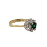 Ring mit grünem Turmalin ca. 1,0 ct, - фото 1