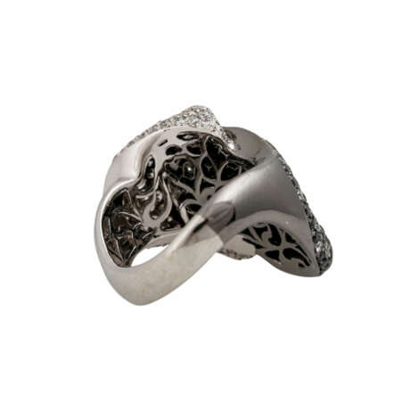 Ring mit schwarzen und weißen Brillanten, zusammen ca. 3 ct, - photo 3