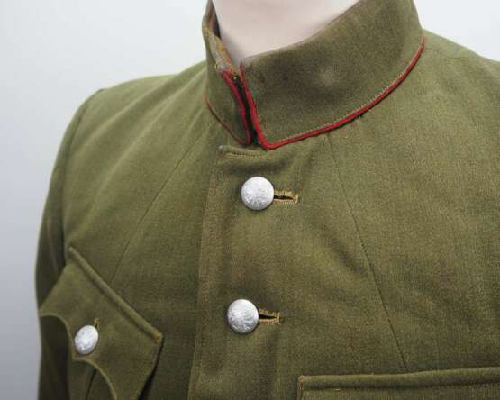 Russland: Uniformjacke eines Infanterie-Offiziers. Feines grünes Tuch - Foto 3