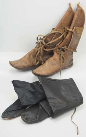 Kaukasisch: Paar Stiefel. Weiches braunes Leder - Foto 1