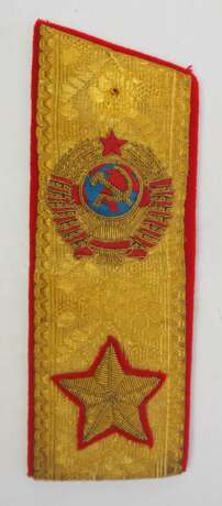 Sowjetunion: Schulterstück zur Paradeuniform eines Marschalls. Goldenes Gewebe - Foto 1