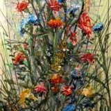 Design Painting “Floral symphony 1”, Cardboard, Oil paint, Neo-impressionism, Landscape painting, 2020 - photo 1