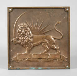 Bronzetafel „Roter-Löwe-mit-Roter-Sonne-Gesellschaft Iran“