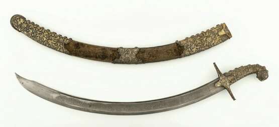 Schwert mit Kalligraphie auf der Klinge und prächtiger Montierungmit Türkisbesatz - фото 2