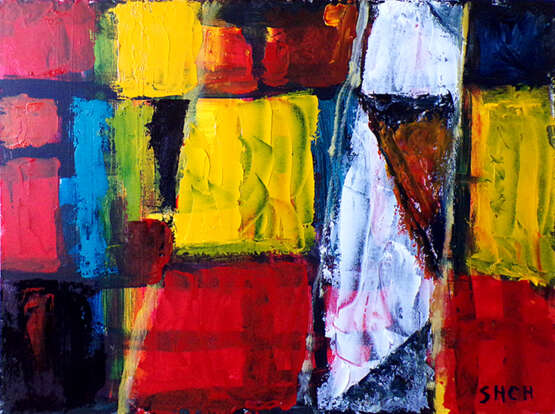 Интерьерная картина, Картина «Без названия», Картон, Акриловые краски, Абстрактный экспрессионизм, 2020 г. - фото 1
