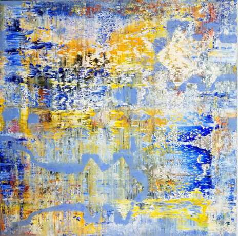 Painting “Particles XXI”, Canvas, Oil paint, Abstractionism, Landscape painting, 2020 - photo 1