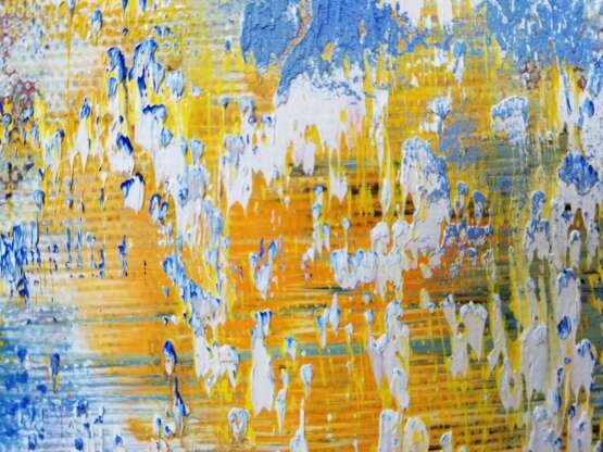 Painting “Particles XXI”, Canvas, Oil paint, Abstractionism, Landscape painting, 2020 - photo 2