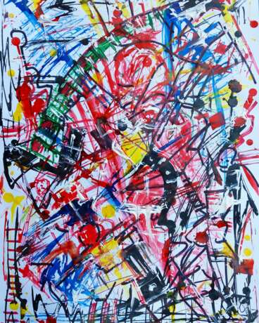 Design Painting “Jazzy play”, Paper, Ink, Expressionist, Everyday life, 2019 - photo 1