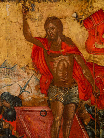 EMMANUEL TZANES 1610 Rethymno - 1690 Venedig (Umkreis) IKONE MIT DER AUFERSTEHUNG CHRISTI Griechenland - фото 2