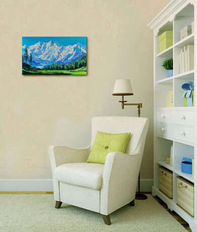 Mountain peak Leinwand auf dem Hilfsrahmen Ölfarbe Impressionismus Landschaftsmalerei 2020 - Foto 4