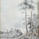 IWAN IWANOWITSCH SCHISCHKIN 1832 Jelabuga - 1898 St. Petersburg Waldsee Bleistift und Gouache auf Papier. Sichtmaß: 24 cm x 17 - Foto 1