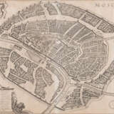 UNBEKANNTER GRAVEUR Tätig im 18./ 19. Jahrhundert Stadtplan von Moskau (nach Gerard Hessel von 1613) Stahlstich auf Papier. Sichtmaß 28 - Foto 1