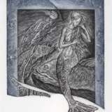 “Mermaid” Paper Engraving Contemporary art Mythological 2020 - photo 1
