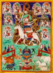 THANGKA MIT KÖNIG GESAR