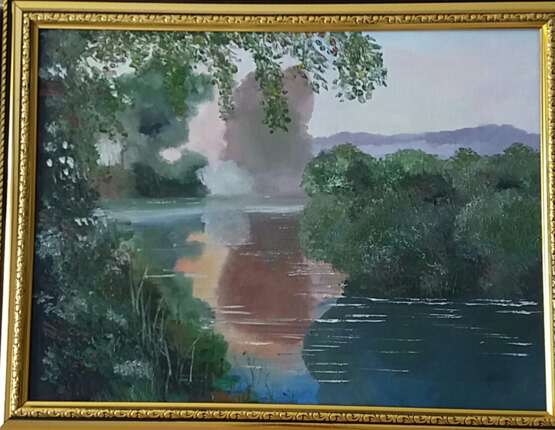 Painting “Lake”, Canvas, Oil paint, Modern, Landscape painting, Russia, 2020 - photo 1