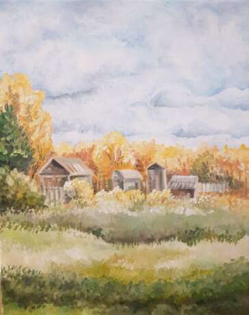 Осень Canvas Oil paint Realism Landscape painting 2020 - photo 1
