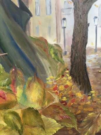 Painting “Violinist and Autumn”, Canvas on the subframe, Oil paint, Romanticism, 2020 - photo 3