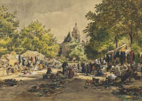 Marktplatz in Blois, 1871 - Foto 1