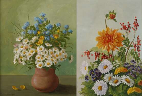 Minni Herzing, Paar Blumenbilder - Foto 1