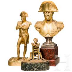 Napoleon I. - drei Bronzefiguren, 19./20. Jahrhundert