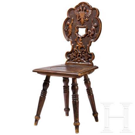 Stuhl mit kaiserlichem Wappen, 19. Jahrhundert - Foto 1