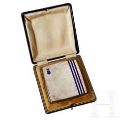 A Silver Trophy Cigarette Case for Horse Jumping