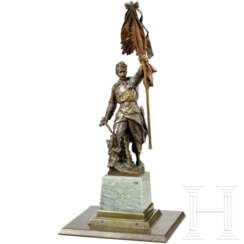 Johannes Benk (1844 - 1914) - Bronzeskulptur nach dem Deutschmeister-Denkmal in Wien