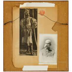 Foto des Großfürsten Alexander Mikhailovitch Romanov und der Großfürstin Xenia Alexandrovna, mit eigenhändigen Unterschriften in Tinte, sowie Foto von Zar Nikolaus II., Russland u.a., datiert 1907