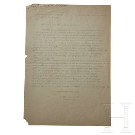 Brief des Grafen Zeppelin mit dem Vorschlag einer Annexion von Belgien und Nordfrankreich - Foto 2