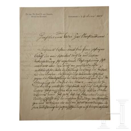 Brief des Grafen Zeppelin mit dem Vorschlag einer Annexion von Belgien und Nordfrankreich - Foto 3