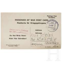 Hermann Göring - eigenhändige Karte an seine Tochter Edda aus Nürnberg vom April 1946