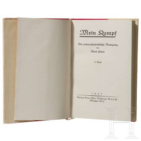 Betty Moritz - "Mein Kampf", Band 2, Erstausgabe 1927 mit eigenhändiger Widmung Hitlers vom 12.6.1927 - photo 4