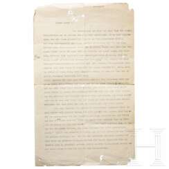Angela Raubal (Hammitzsch) - lettre signée à son frère Adolf Hitler d&#39;avril 1938
