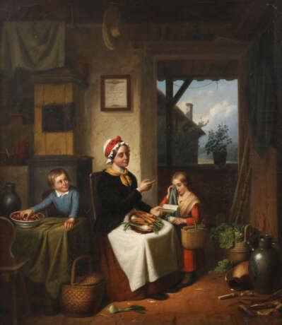 Marie Leonhardi, Mutter mit Kindern im Kücheninterieur - photo 1