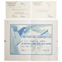 Urkunde zum italienischen Flugzeugführerabzeichen