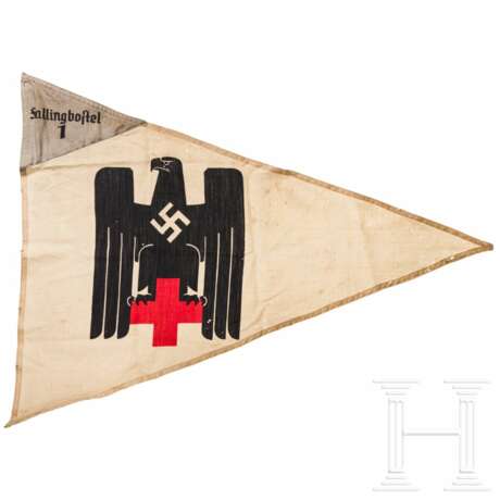 Wimpel "Fallingbostel 1" der weiblichen Abteilung des Deutschen Roten Kreuzes (DRK) - Foto 1