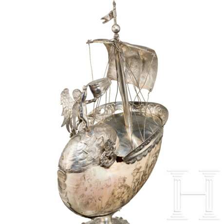 Außergewöhnlicher Nautilus-Pokal mit Hippokamp, flämisch, 2. Hälfte 19. Jahrhundert - Foto 10