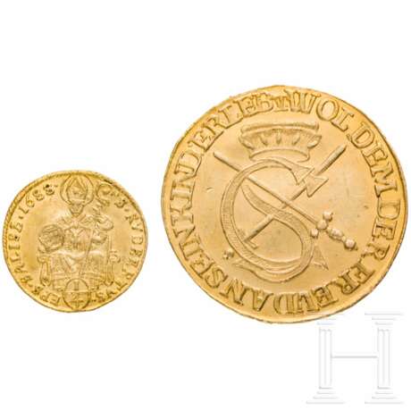 Zwei Goldmünzen, deutsch, 17. Jahrhundert - Foto 1