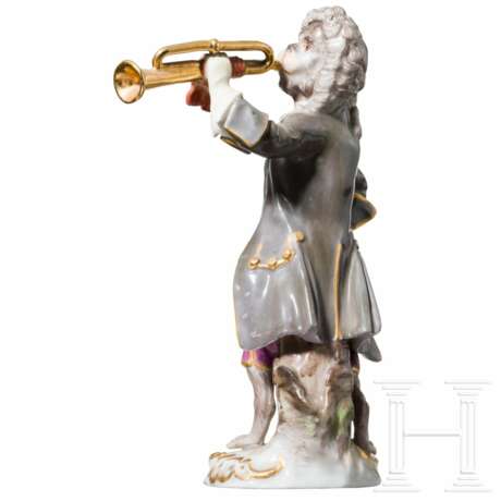 Figur aus der Affenkapelle, Der Trompeter, Meißen, wohl 20. Jahrhundert - фото 2
