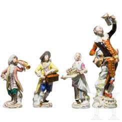 Vier Figuren der Porzellanmanufaktur Meissen, 20. Jahrhundert