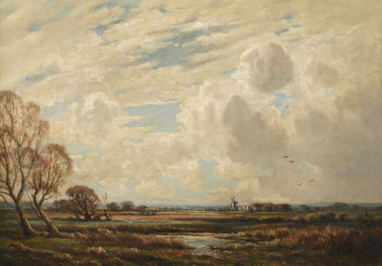 E. Harris, Weite Herbstlandschaft mit Windmühle - фото 1