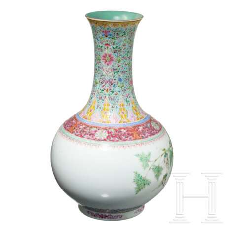 Famille-Rose-Vase, China, Republikzeit, 1. Hälfte 20. Jahrhundert - фото 3