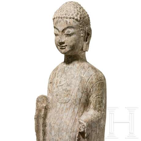 Erhabener Torso eines stehenden Buddhas, nördliches China, Qi-Dynastie, 550 - 577 - Foto 3