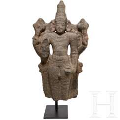 Früher stehender Vishnu im Cholastil, Südindien, 13. Jahrhundert