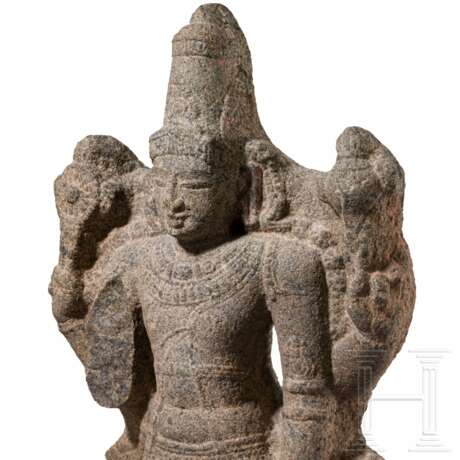 Früher stehender Vishnu im Cholastil, Südindien, 13. Jahrhundert - фото 3
