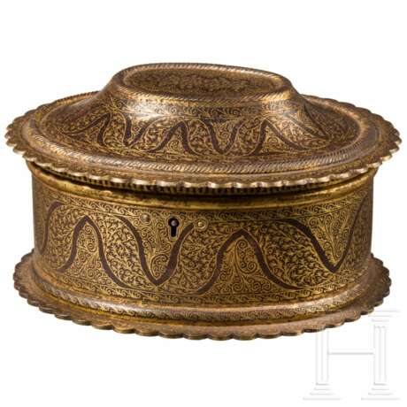 Boîte incrustée d&#39;or, Inde, Rajasthan, XIXe siècle - photo 1