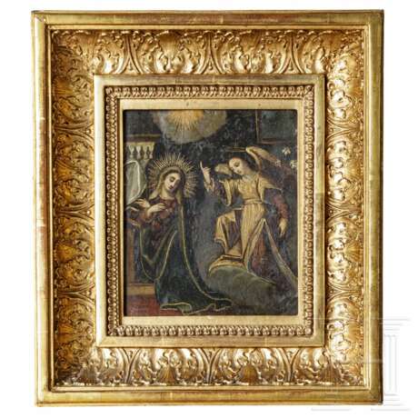 Altmeistergemälde - Maria mit dem Engel, Südamerika, 17. Jahrhundert - фото 1