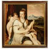 Gemälde "Venus und Amor", nach Luca Giordano, 18./19. Jahrhundert - Foto 1