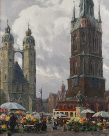 Paul Lehmann-Braunss, ”Marktplatz zu Halle” um 1925 - Foto 1